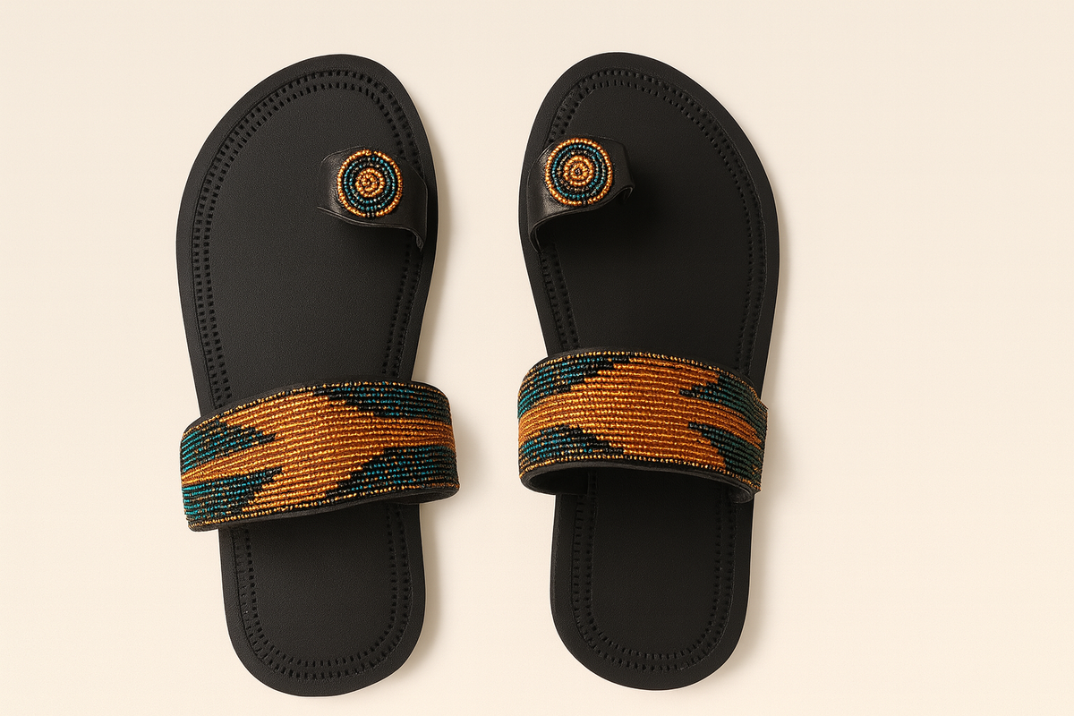 handcrafted- beaded sandals