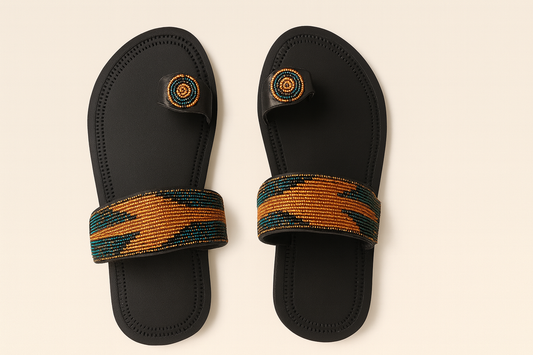 handcrafted- beaded sandals
