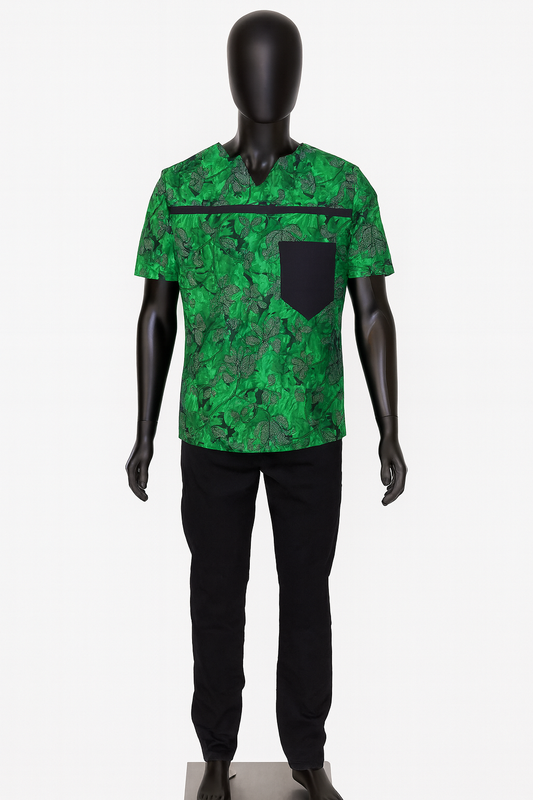 SHORT SLEEVED ANKARA SHIRT